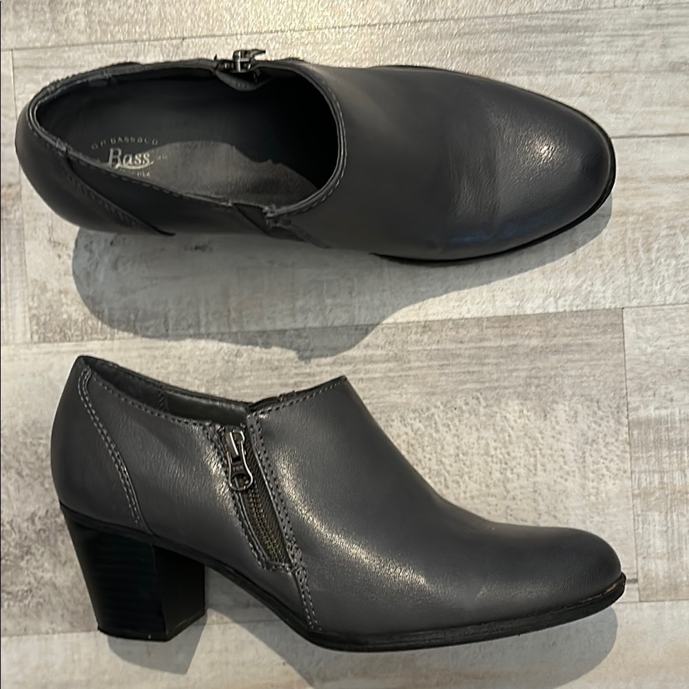 G. H. Bass Tiana charcoal gray heeled bootie Shoes with zipper size 10 - Picture 5 of 13